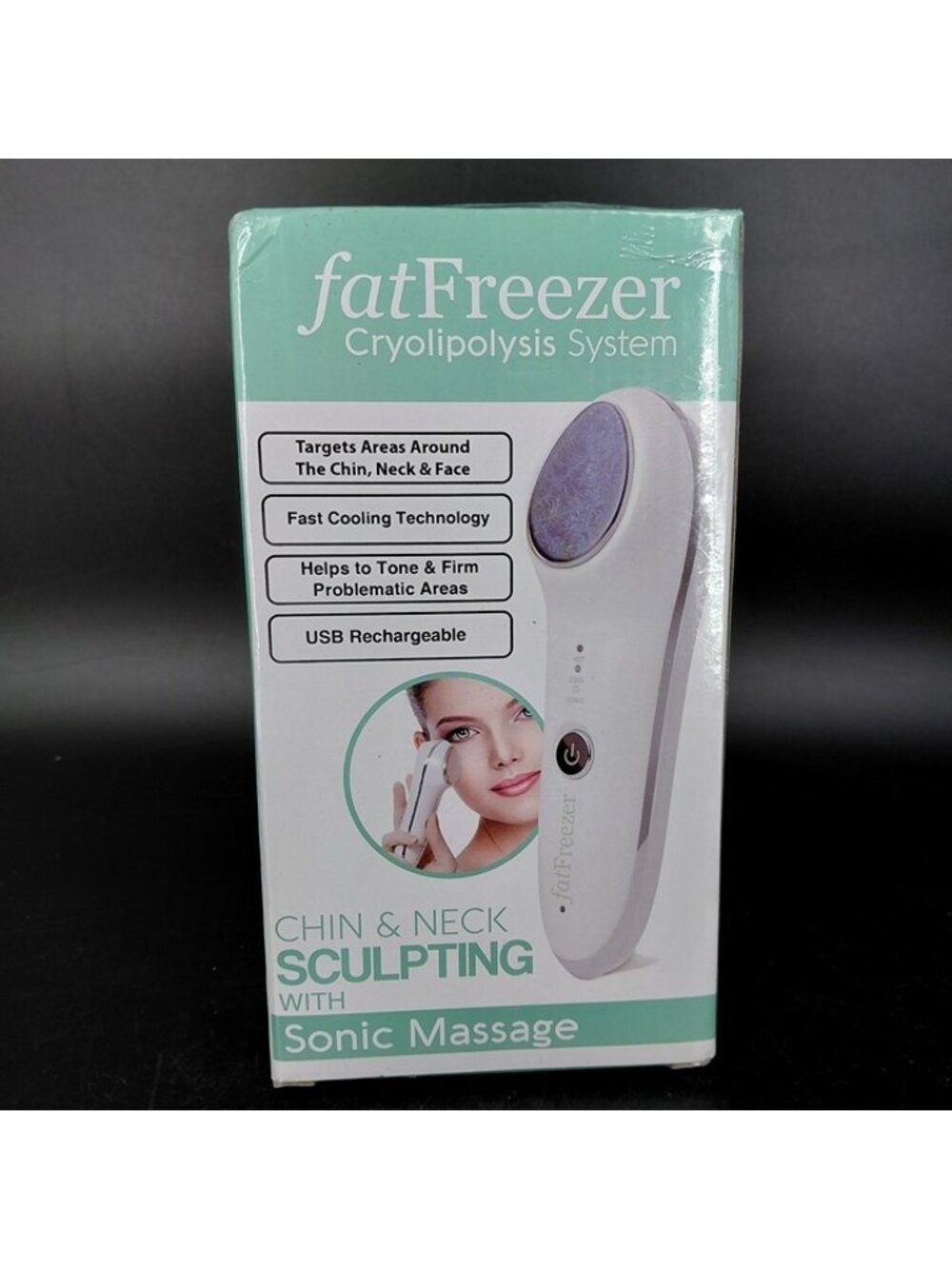 FatFreezer Cryolipolysis Facial Sculpting Device Chin Neck Sonic USB White NEW
